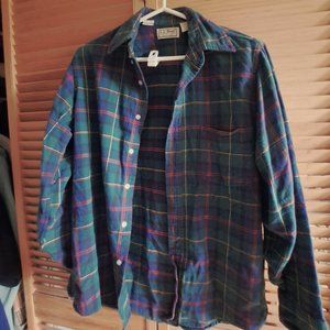 Vintage LL Bean Green Flannel